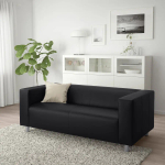 2-местный диван - IKEA KLIPPAN,  88x66x177см, черный, КЛИППАН ИКЕА