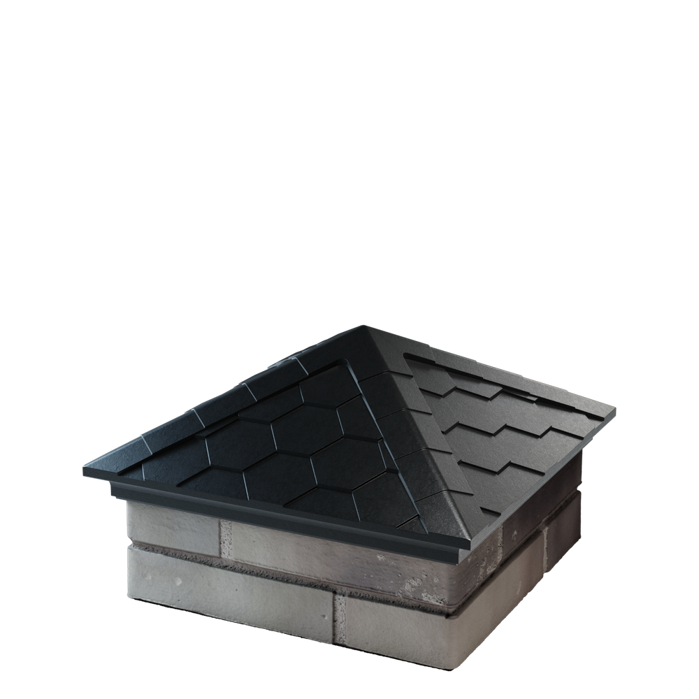 Колпак полимеркомпозитный Everest 390*390 (1,5 кирпича) черный