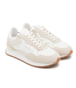 Кожаные кроссовки TWINSET - бежевый(241TCP072)