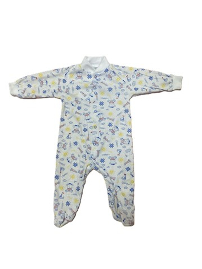 Комбинезон с закрытой ножкой на кнопках из кулирки (100% хлопок) на рост 68 см