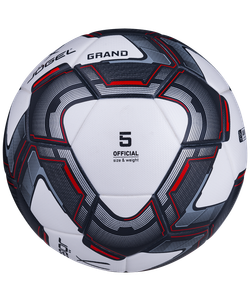 Мяч футбольный Grand №5, белый/серый/красный