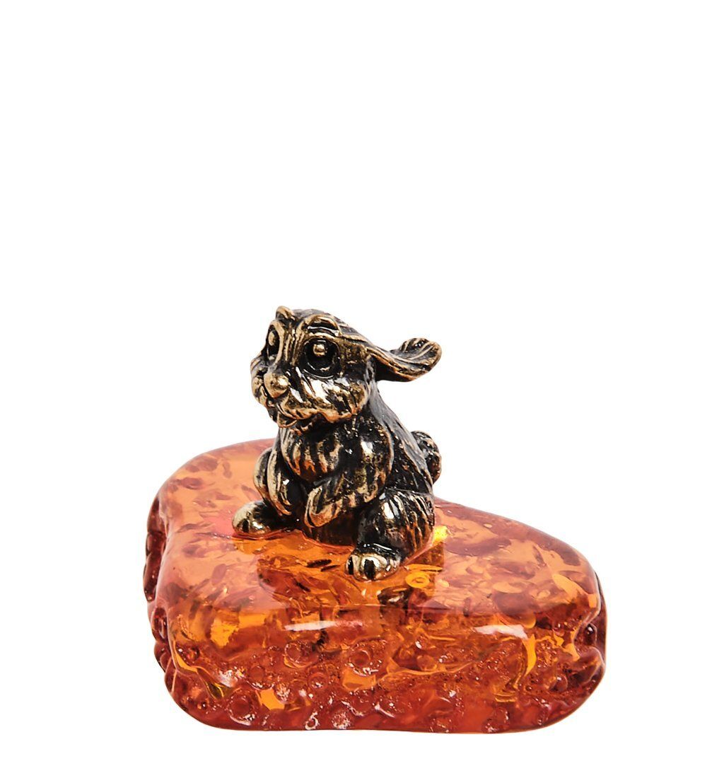 AM-2750 Фигурка «Зайчонок Нано» (латунь, янтарь)