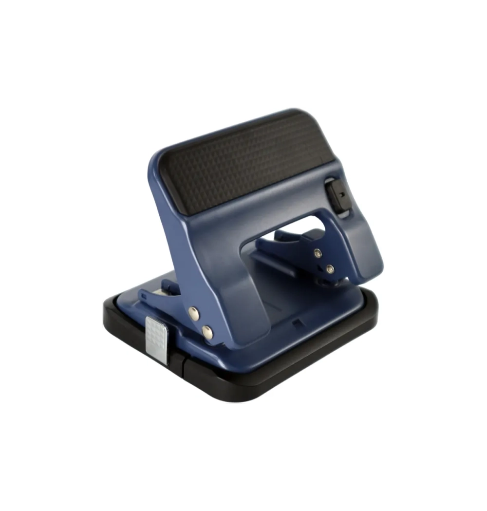 Дырокол 30л. KW-trio металл, синий, с линейкой 0916BLU