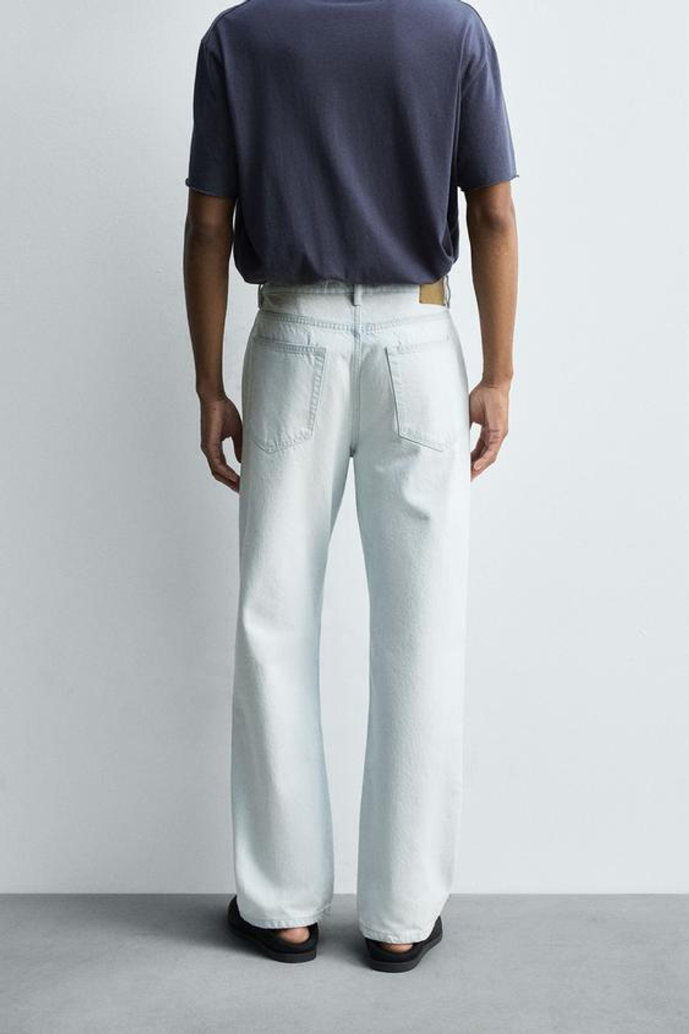 ZARA ДЖИНСЫ STRAIGHT FIT, НЕБЕСНО-ГОЛУБОЙ