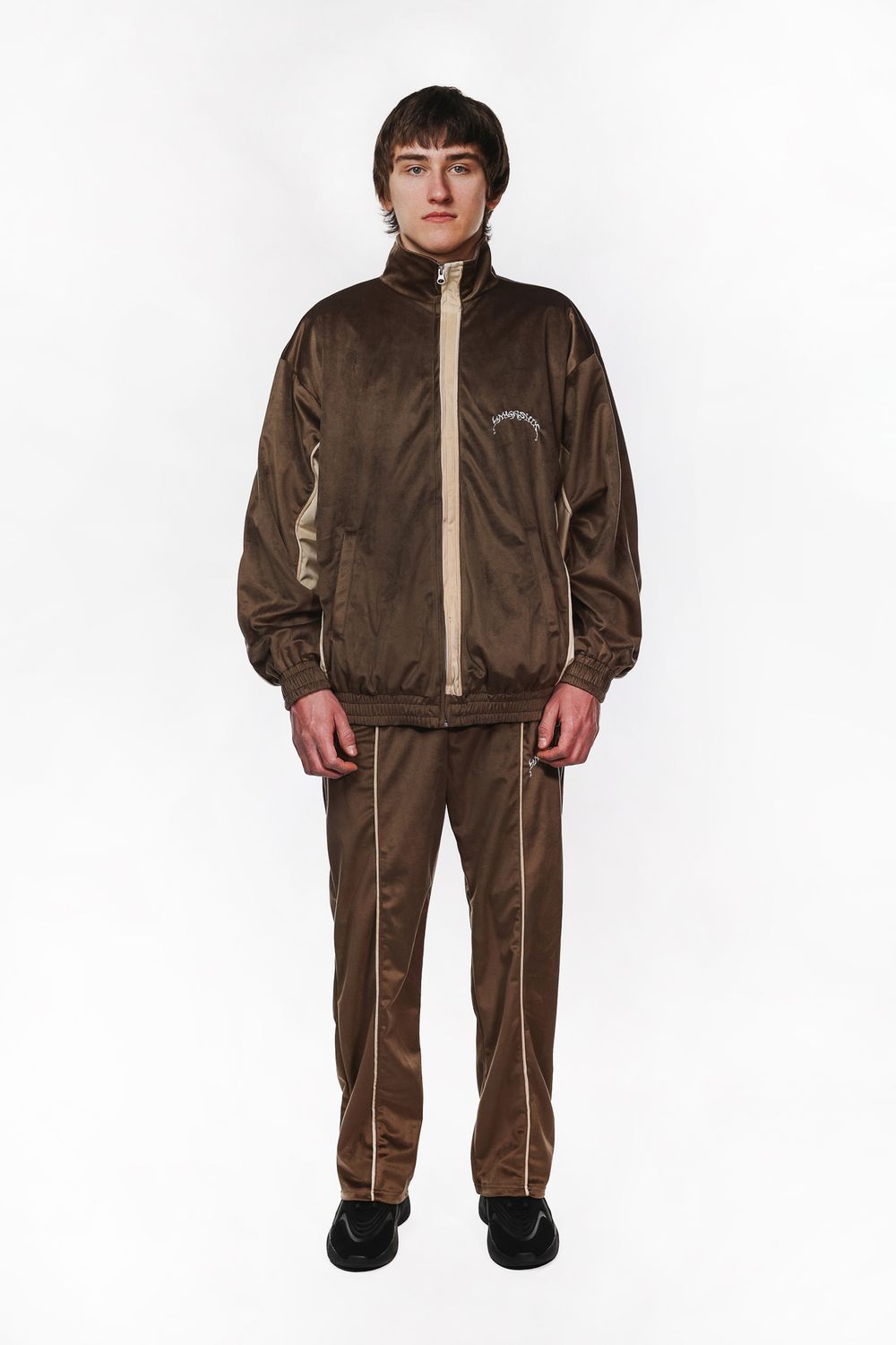 Олимпийка Ymkashix велюровая Puff коричневая