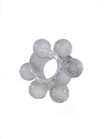 Прозрачное эластичное эрекционное кольцо с 6 шариками (Цвет: прозрачный)