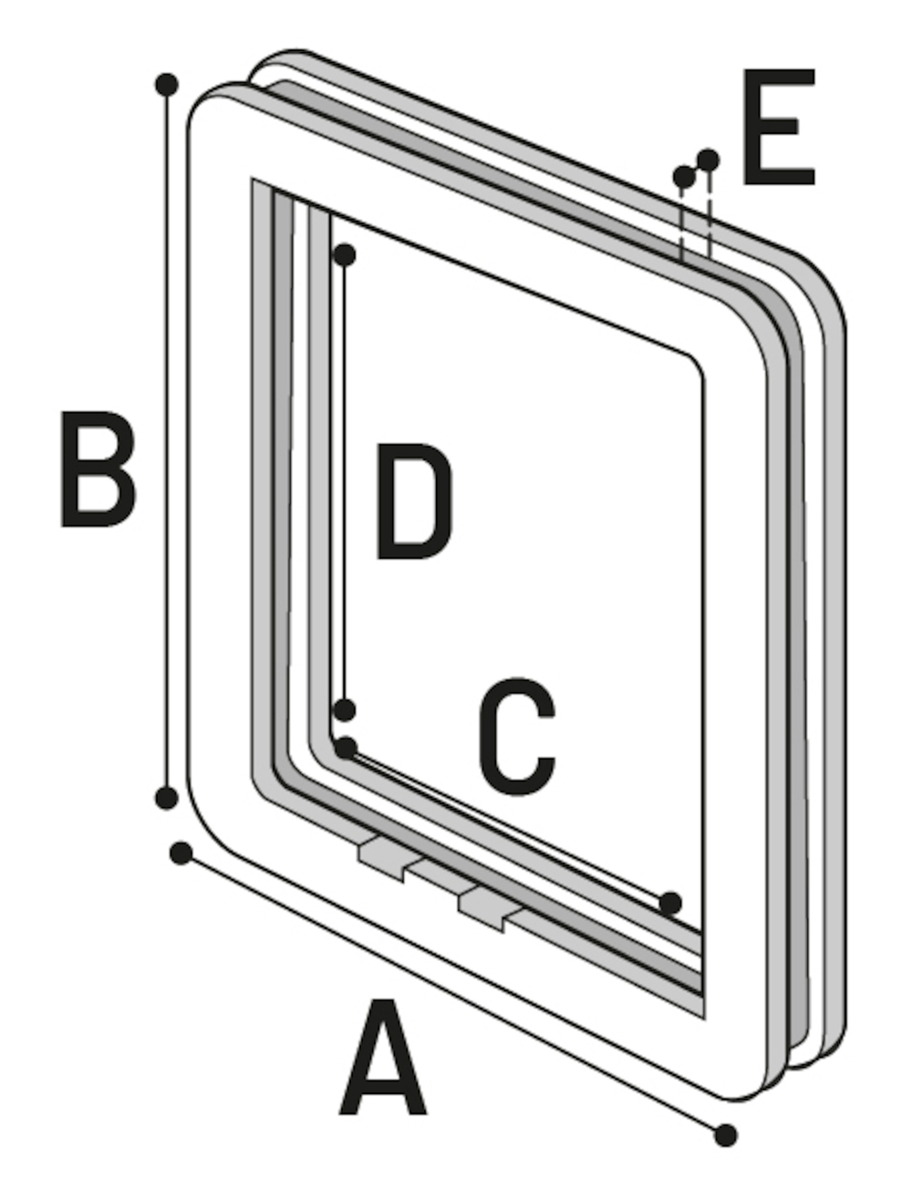 Дверца для кошки 4-Way,Badi White с туннелем, Flamingo