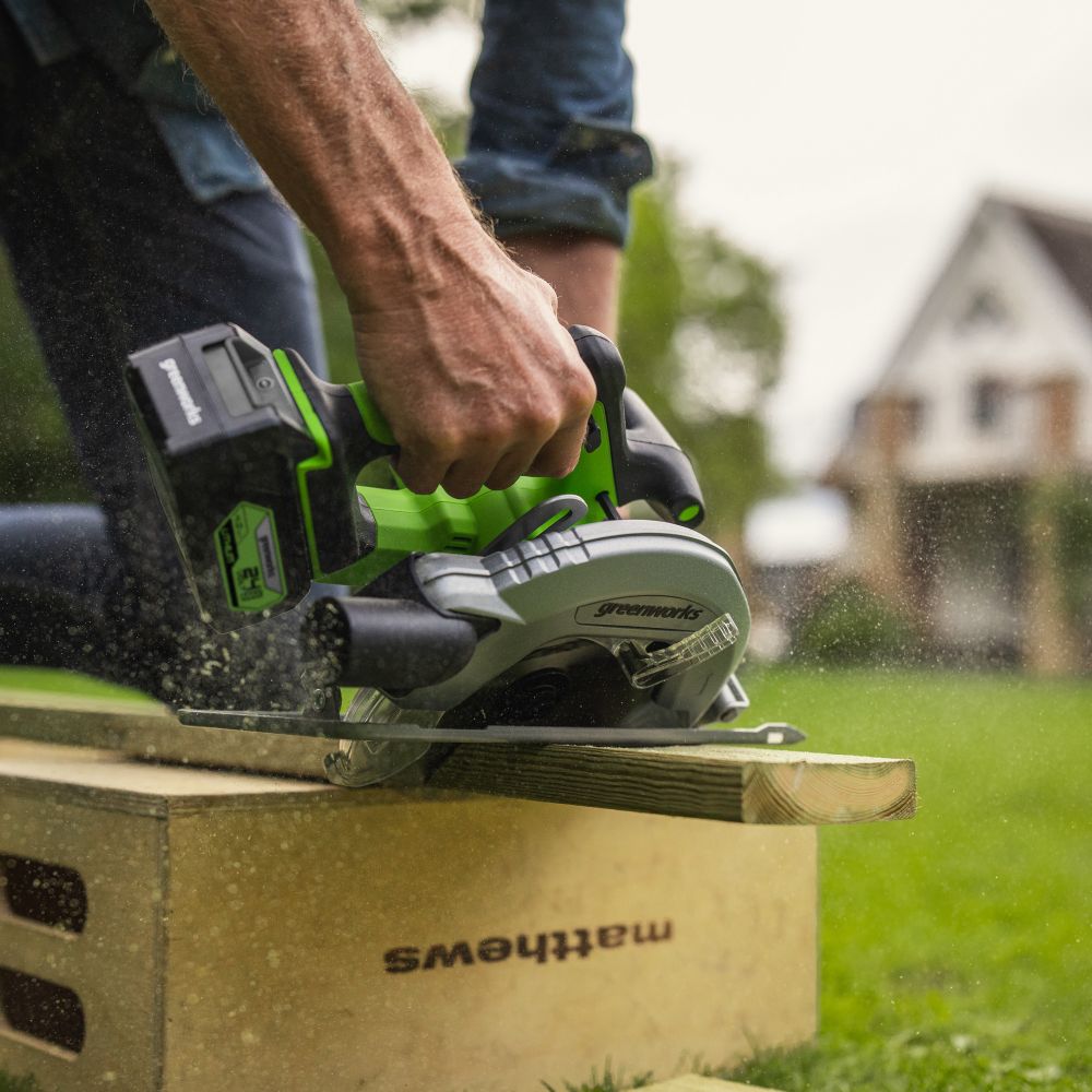 Аккумуляторная циркулярная пила Greenworks GD24CS, 1500907,24v, без АКБ и ЗУ