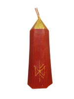 Свеча восковая красная программная Альгиз