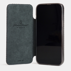 Чехол Benoit для iPhone 13 Pro из кожи питона, темно-коричневого цвета