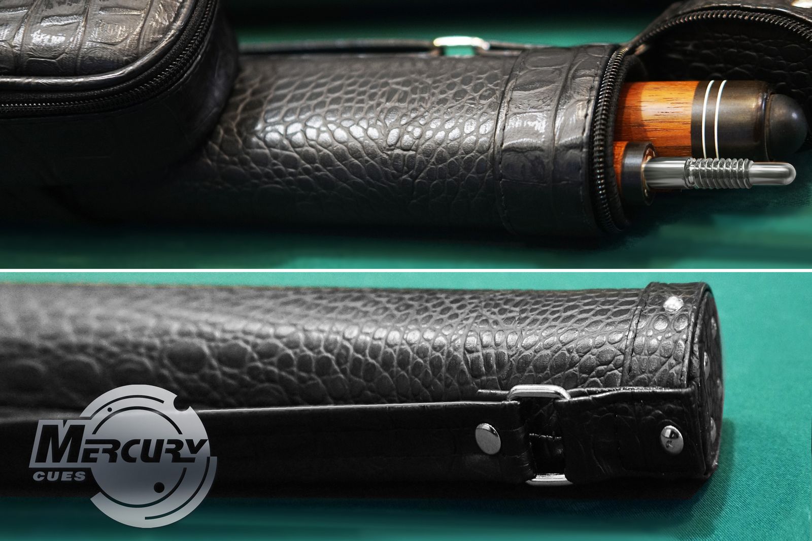 Тубус на 1 кий Perfect (1 карман) (черный crocodile (№606)) фото №24