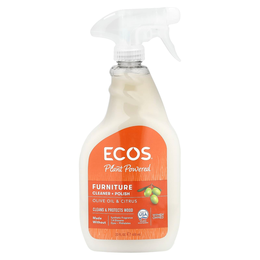 Earth Friendly Products, Средство для чистки мебели + полироль, оливковое масло и цитрусовые, 650 мл (22 жидк. унц.)