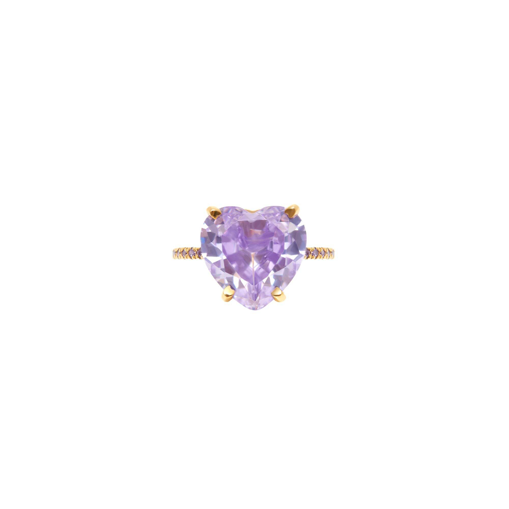 Кольцо Sex in the City Ring – Gold Lavender