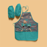 Фартук завязки 49х39 Львенок (серый)