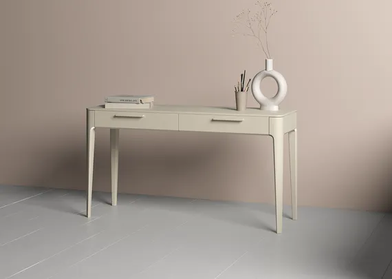 Консоль Type oak 2 ящика ширина 140 см (молочный)