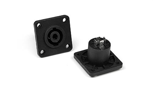 INVOTONE SPK4MQ - Коннектор Speaker Connector блочный, 4pin, мама, квадратный фланец, корпус пластик