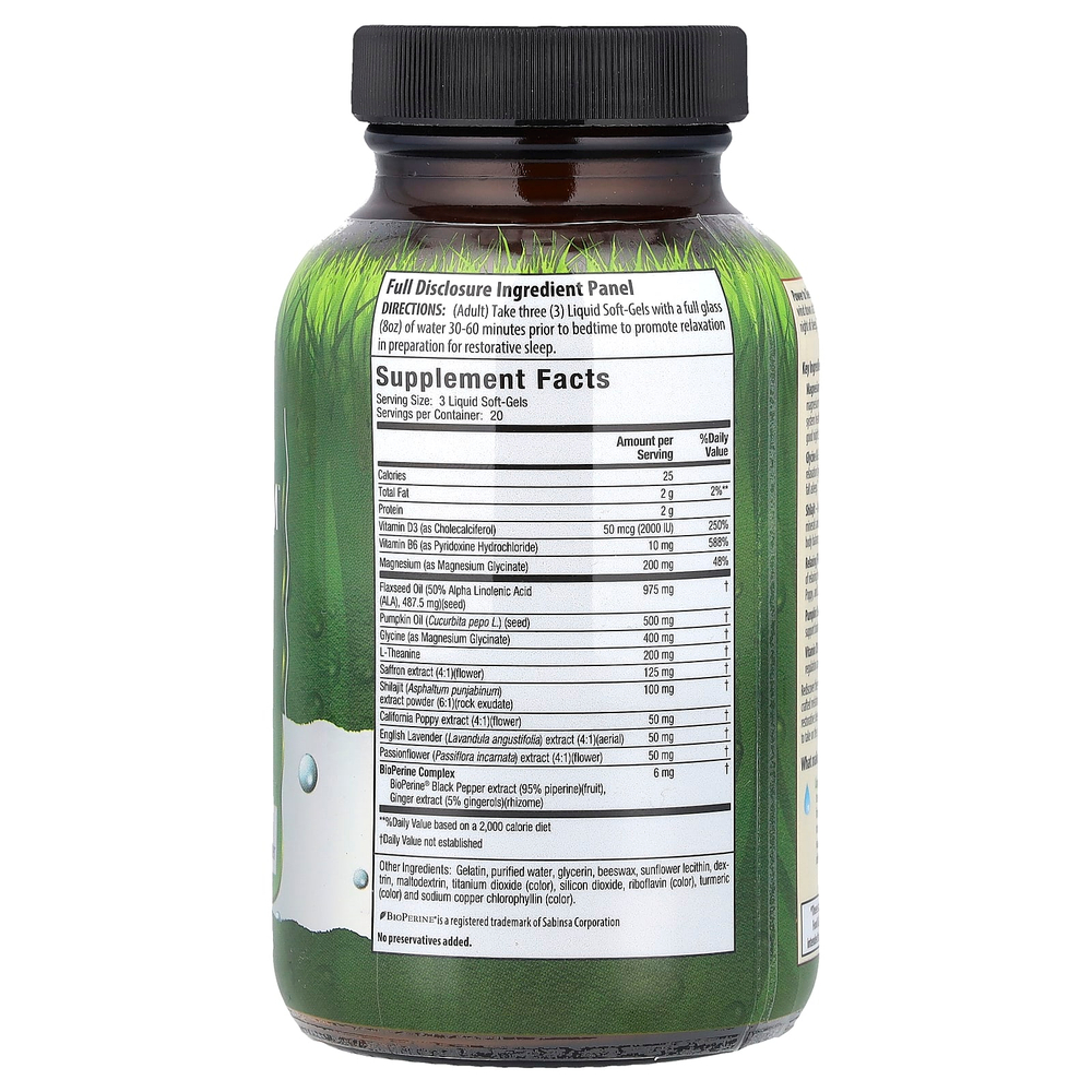 Irwin Naturals, магний PM™ и расслабляющий цветочный комплекс, 60 капсул с жидкостью