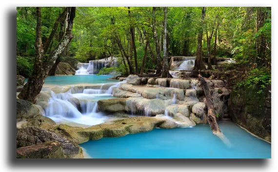 Постер "Лесной водопад"