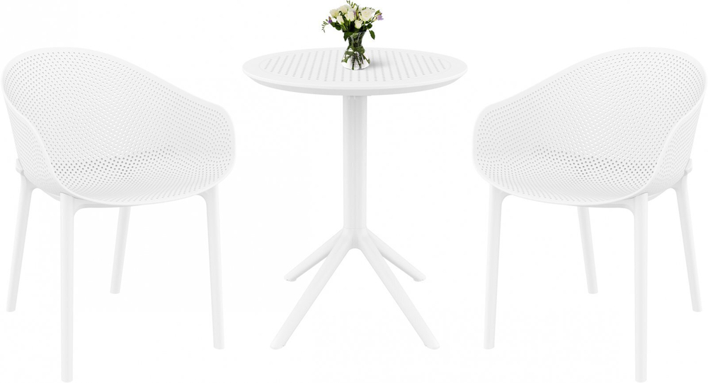 Комплект пластиковой мебели Siesta Contract Sky, белый