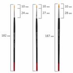 Кисти BRAUBERG, набор 5 шт. (синтетическая круглая № 1, 2, 3, 4, 5), блистер, 200218