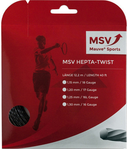Теннисные струны MSV Hepta Twist (12 m) - черный