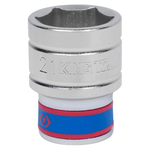 KING TONY (433521M) Головка торцевая стандартная шестигранная 1/2", 21 мм