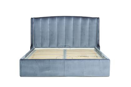 Кровать Одри(Odry) c подъем.мех.вельвет синий Velv-SIN 186x220x120 Garda Decor