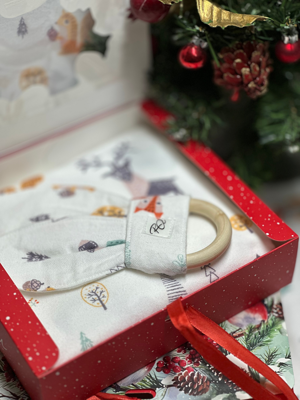 Пеленка Новогодняя Сказка фланель RinaAmari