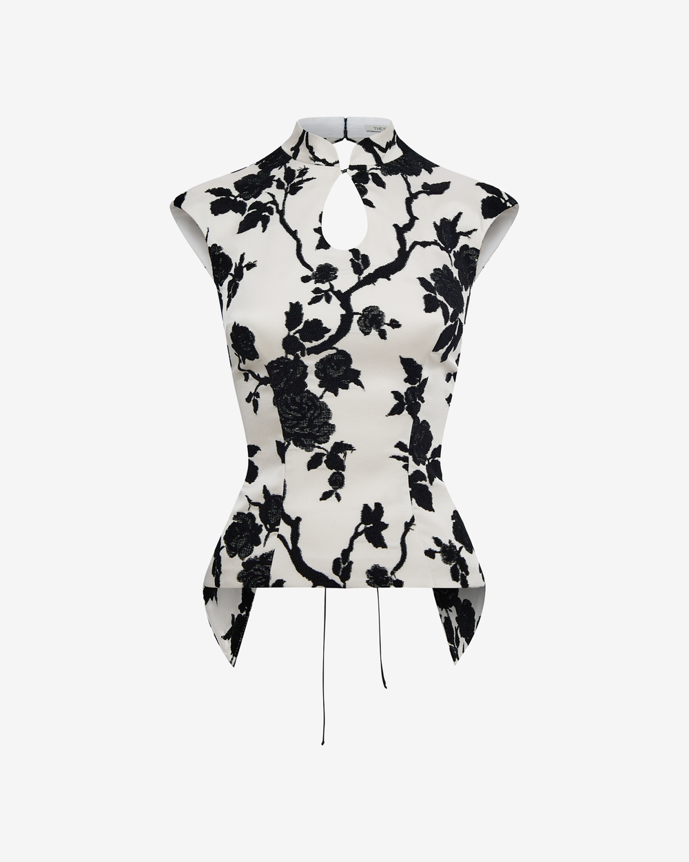 Топ из жакарда с завязками по спине