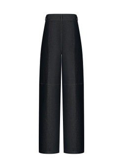 Брюки карго из денима с отстрочками