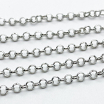 Цепочка, цвет серебро (родий), размер звена около 3 мм, цена за 50 см