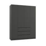 МС Мадера Шкаф 4-х ств. 1600*2100*500 (лдсп графит новый)