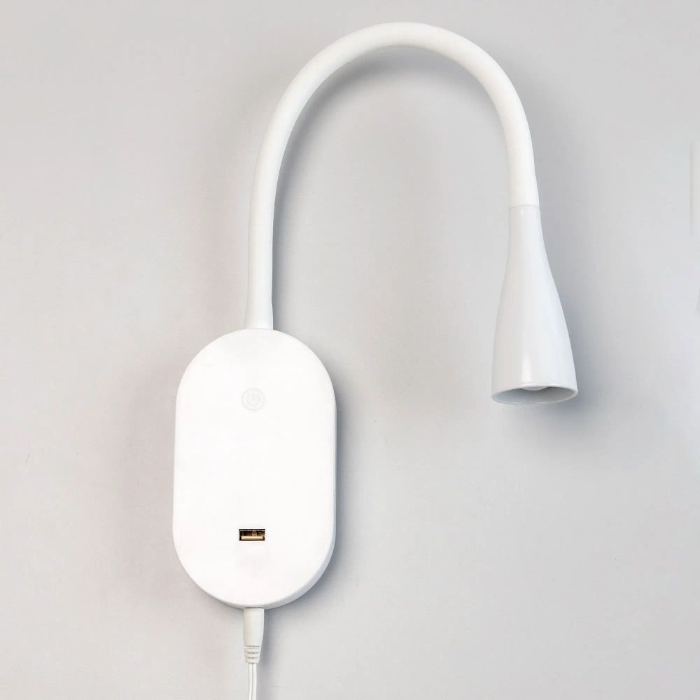 Citilux Рио CL704380N LED Светильник гибкий с USB Белый