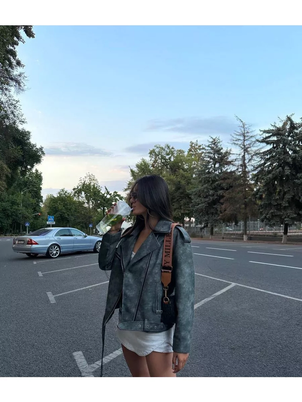 Косуха куртка кожаная oversize