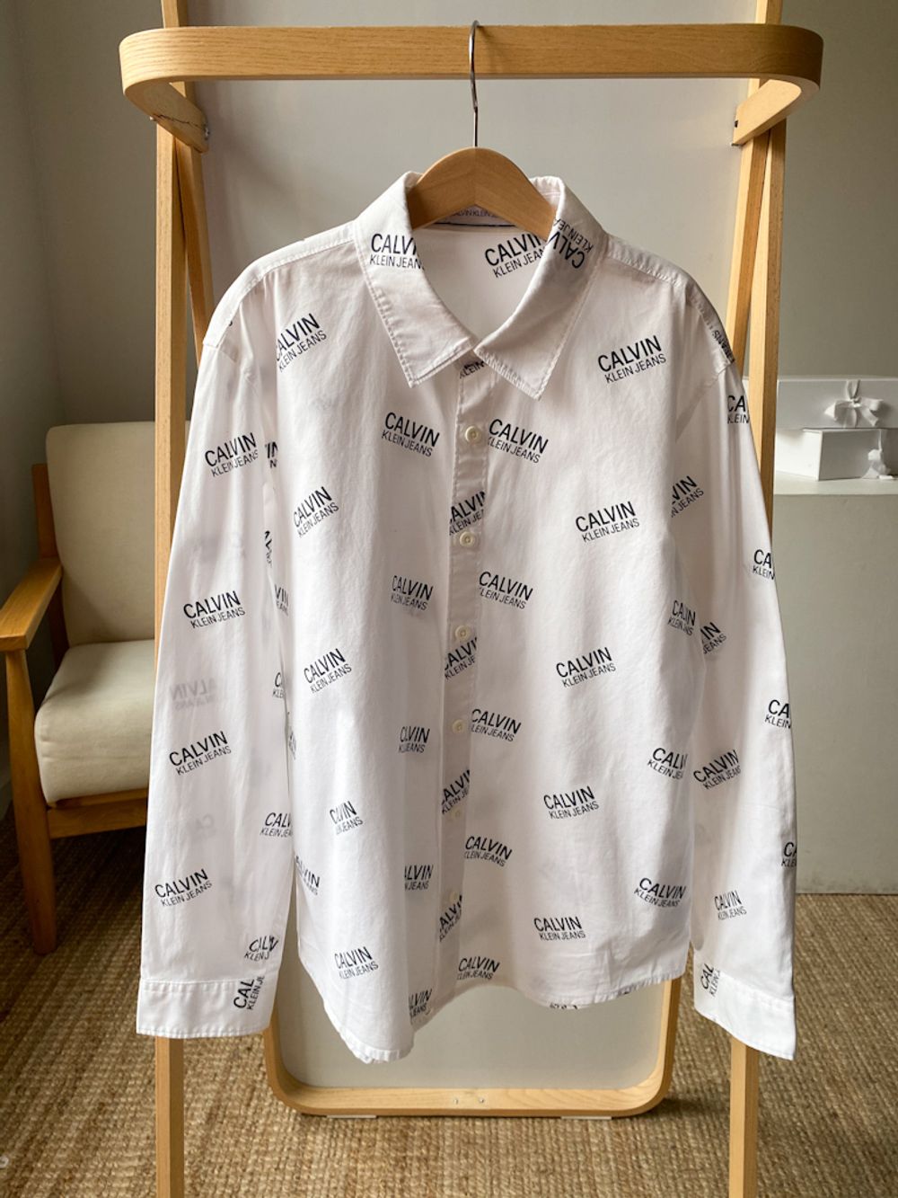 Хлопковая рубашка Calvin Klein, 152