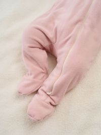 Комбинезон флисовый с закрытой ножкой "Роза" 0+