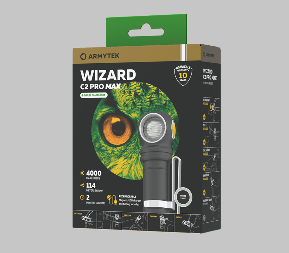 Мультифонарь налобный Armytek F06701C Wizard C2 Pro Max Magnet USB