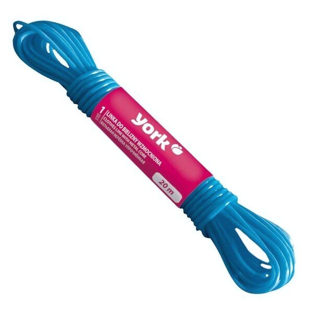 Шнур для белья D=0,2 см L=20 м сердцевина - полиэтилен, покрытие - полипропилен YORK