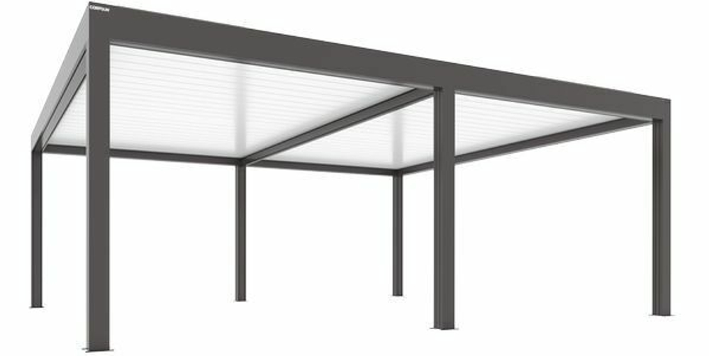 Биоклиматическая всесезонная конструкция (навес для парковки) Б3Т