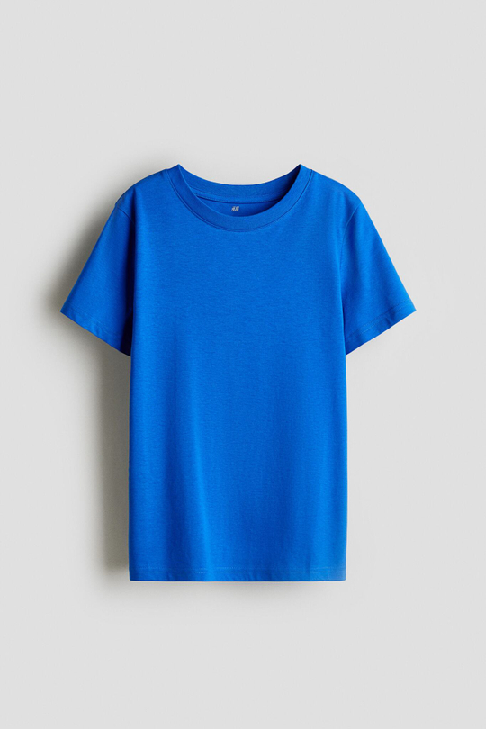 H&M Футболка из хлопка, ярко-синий
