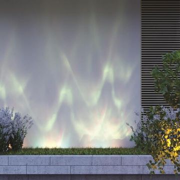 7186/80FL HIGHTECH ODL27 Напольный переносной светильник  черный/прозрачный/стекло/металл IP65 LED 80W RGBW 90°  220V WATERFALL