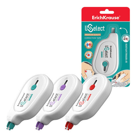 Корректирующая лента ЕК "USelect", 5мм х 8м, с поворотным аппликатором