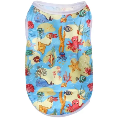 Майка для кошек и собак мелких пород «БРО на стиле», пляжная вечеринка, размер S (длина спинки 26см, объем груди 32см, от 2 до 4кг)