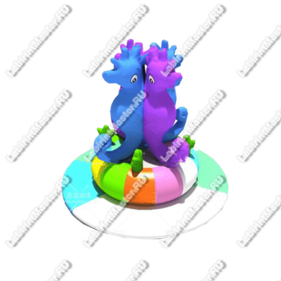 Электрическая карусель детская 4KIDS "Морской конек"