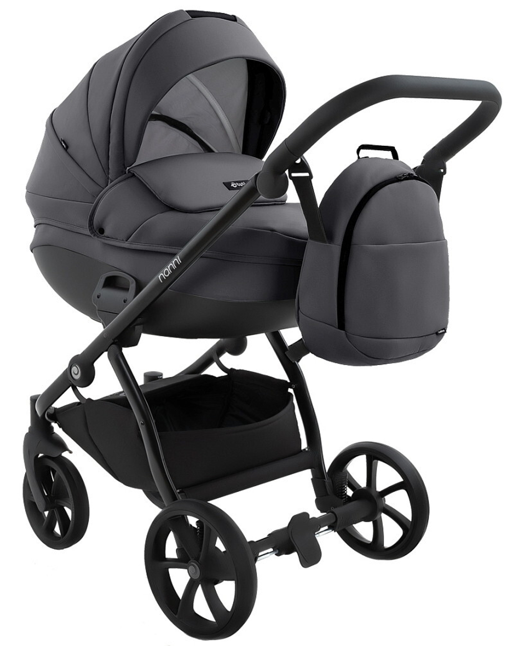 Детская коляска Tutis Nanni 7 Кожа 2 в 1 1532049 Grey