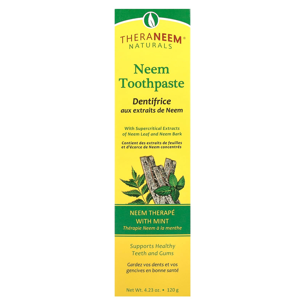Organix South, TheraNeem® Naturals, зубная паста с ним, терапевтический эффект мяты, 120 г (4,23 унции)