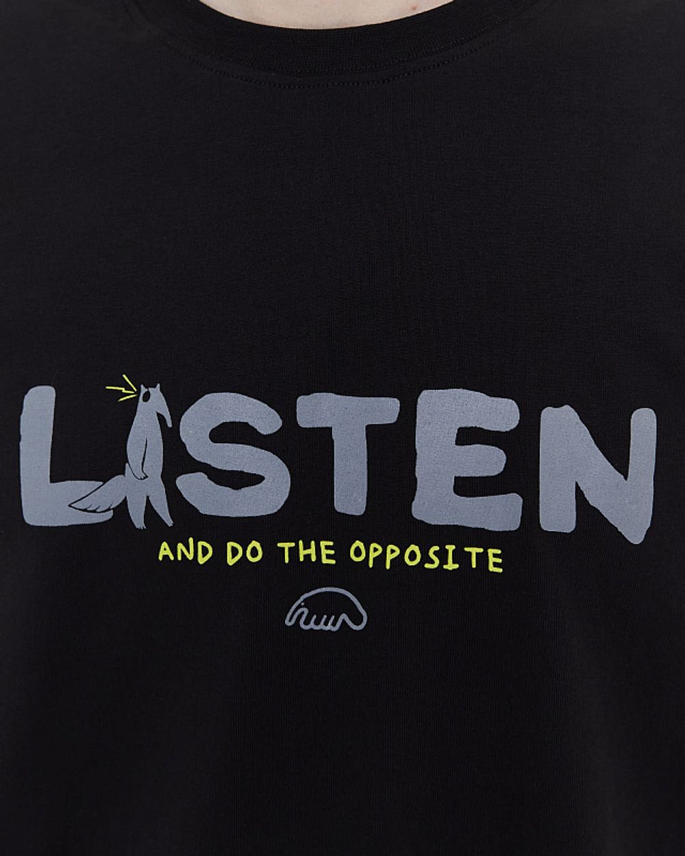 Футболка Anteater 332 Listen черная