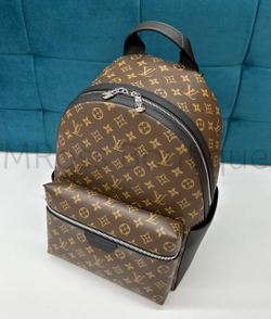 Мужской коричневый рюкзак Louis Vuitton Discovery PM с узором монограм