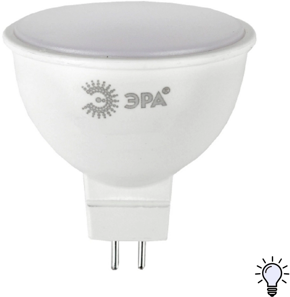 Лампа светодиодная ЭРА RED LINE LED MR16-7W-840-GU5.3 R GU5.3 7 Вт софит нейтральный белый свет