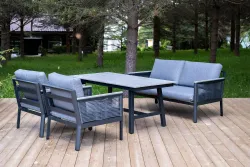 "Сан Ремо" комплект садовый для лаунж-зоны серый